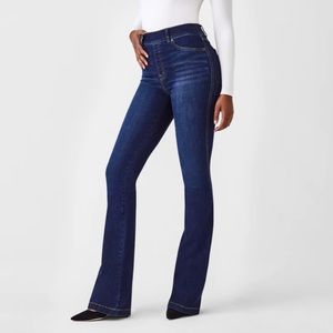 Spanx Flare Jeans, Size Large, Color Midnight Shade